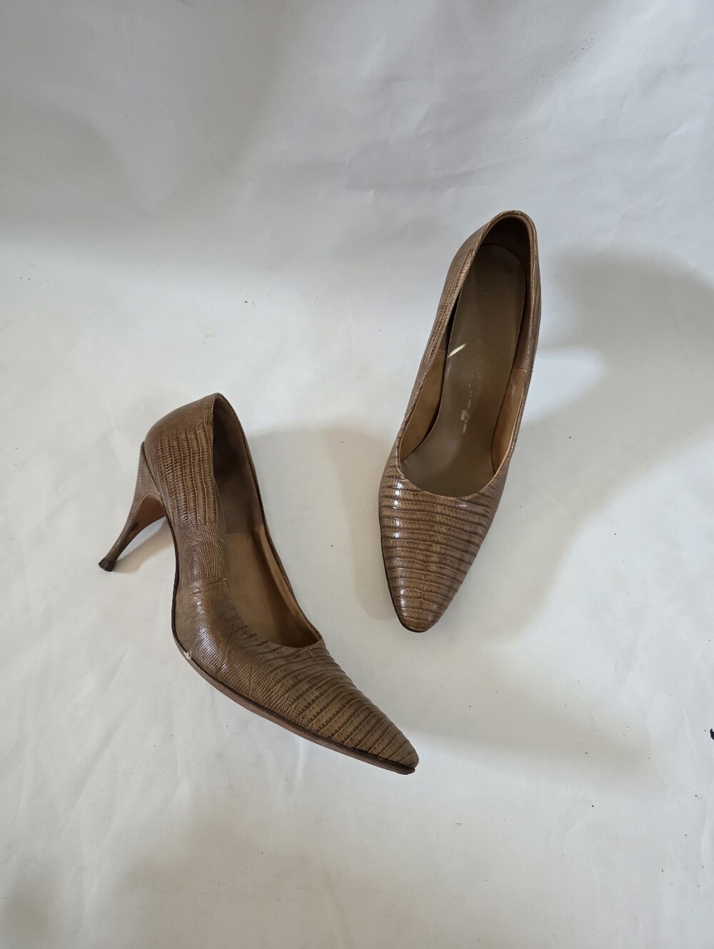 Vintage Salvini Exotic Leather Stiletto Pumps 10 AA